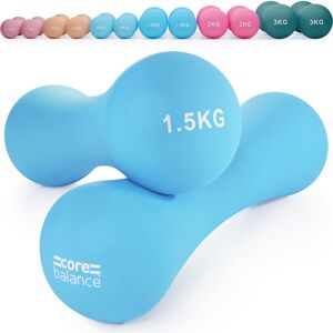 Balance Cast Iron Bone Dumbbells 2 x 1.5kg   Soft Touch Neoprene   0.5kg, 0.75kg, 1kg, 2kg, 3kg