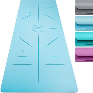 Balance Professional Rubber Yoga Mat   Alignment Lines   183cm x 68cm x 4mm   Extra Strong & Grippy