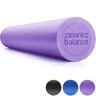Balance Long Foam Roller   90cm x 15cm   Muscle Massage Roll for Legs & Back   Purple