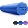 Balance Long Foam Roller   90cm x 15cm   Muscle Massage Roll for Legs & Back   Blue