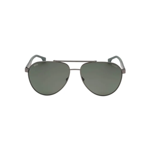 Men's Hugo Boss Grey Green Polarized Lens Matte Ruthenium Sunglasses - Size: ONE size