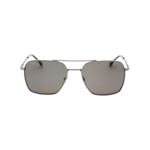 Men's Hugo Boss Grey Polarized Lens Matte Dark Ruthenium Silver Sunglasses - Size: ONE size