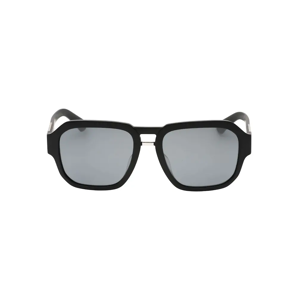 Men's Dolce & Gabbana Silver Grey Lens Matte Black Sunglasses - Size: ONE size