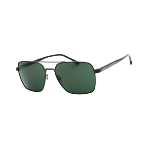 Men's Hugo Boss Green Lens Matte Ruthenium Black Sunglasses - Size: ONE size