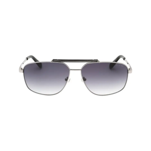 Men's Guess Gradient Smoke Lens Shiny Dark Silver Sunglasses - Size: ONE size Men's Guess Gradient Smoke Lens Shiny Dark Silver Sunglasses - Size: ONE size