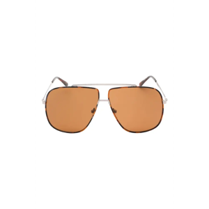 Men's Guess Brown Lens Shiny Light Ruthenium Silver Sunglasses - Size: ONE size Men's Guess Brown Lens Shiny Light Ruthenium Silver Sunglasses - Size: ONE size