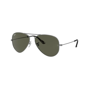 Men's Ray-Ban Aviator Green Lens Grey Sunglasses - Size: ONE size Men's Ray-Ban Aviator Green Lens Grey Sunglasses - Size: ONE size