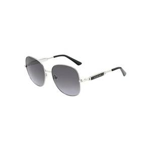 Women's Guess Shiny Light Nickeltin Metal Frame Gradient Smoke Lens Sunglasses - Size: ONE size Women's Guess Shiny Light Nickeltin Metal Frame Gradient Smoke Lens Sunglasses - Size: ONE size