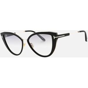 Women's Tom Ford Anjelica-02 Smoke Mirror Lens Shiny Black Sunglasses - Size: ONE size Women's Tom Ford Anjelica-02 Smoke Mirror Lens Shiny Black Sunglasses - Size: ONE size