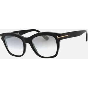 Women's Tom Ford Lauren-02 Grey Mirrored Lens Shiny Black Sunglasses - Size: ONE size Women's Tom Ford Lauren-02 Grey Mirrored Lens Shiny Black Sunglasses - Size: ONE size