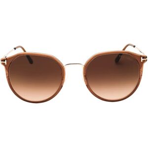 Women's Tom Ford Shiny Light Brown Frame Gradient Brown Lensed Sunglasses - Size: ONE size Women's Tom Ford Shiny Light Brown Frame Gradient Brown Lensed Sunglasses - Size: ONE size