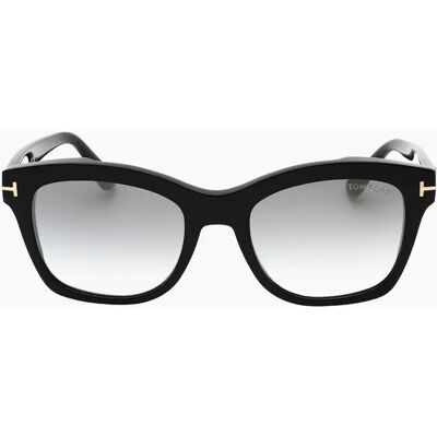 Women's Tom Ford Lauren-02 Grey Mirrored Lens Shiny Black Sunglasses - Size: ONE size Women's Tom Ford Lauren-02 Grey Mirrored Lens Shiny Black Sunglasses - Size: ONE size