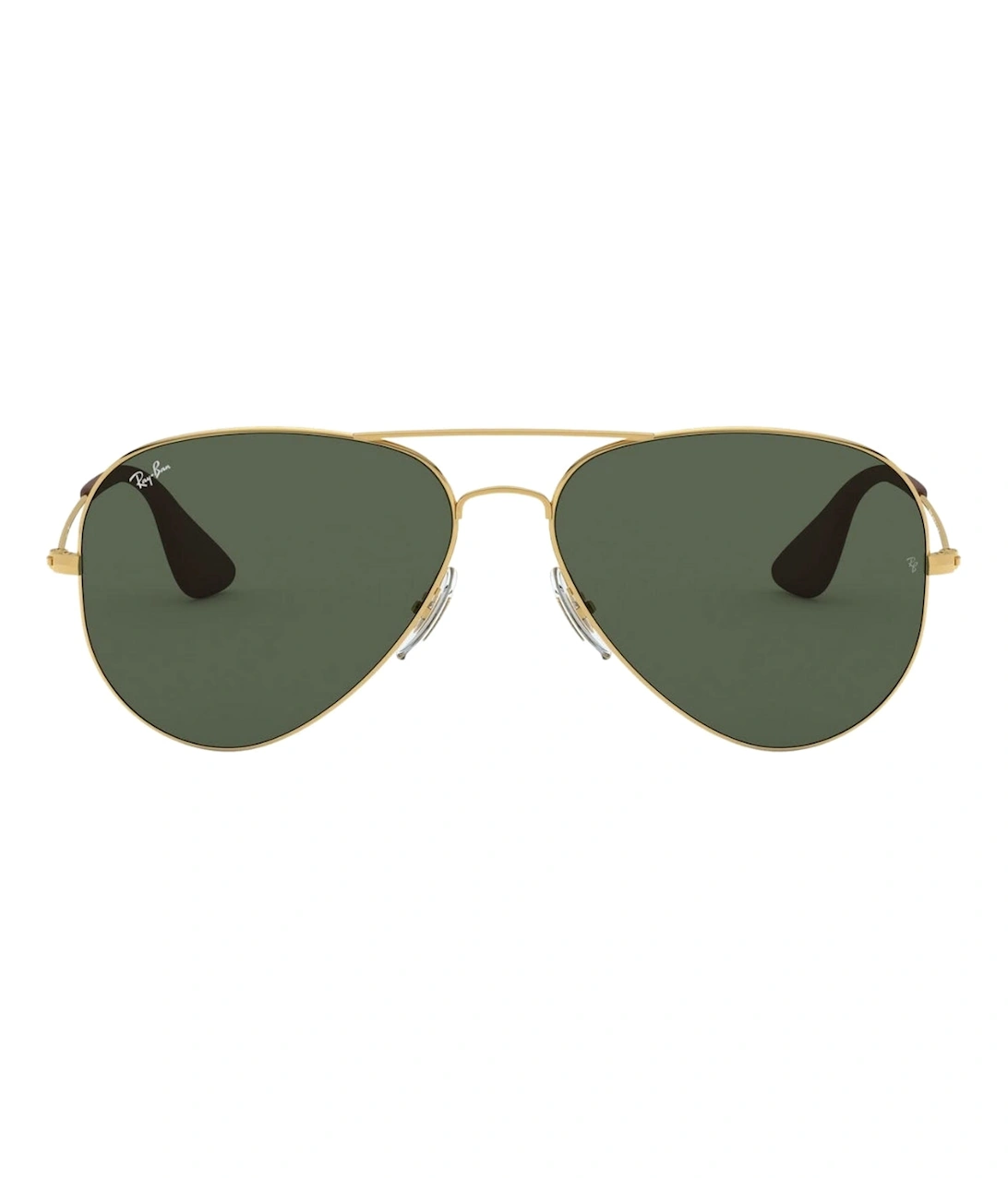 Men's Ray-Ban Pilot Dark Green Lens Gold Sunglasses - Size: ONE size