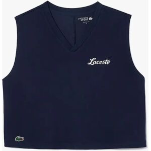 Lacoste Women's Ultra Dry Cotton Sport Crop Top - Blue - Size: 10 Lacoste Women's Ultra Dry Cotton Sport Crop Top - Blue - Size: 10