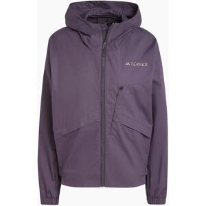 Adidas Women's Solid Patterned Windbreaker with Chest Pocket - Purple - Size: 12 m Adidas Women's Solid Patterned Windbreaker with Chest Pocket - Purple - Size: 12 m