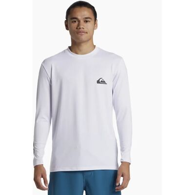 Men's Quiksilver Mens Everyday Long Sleeve T-Shirt - White - Size: 46 Men's Quiksilver Mens Everyday Long Sleeve T-Shirt - White - Size: 46