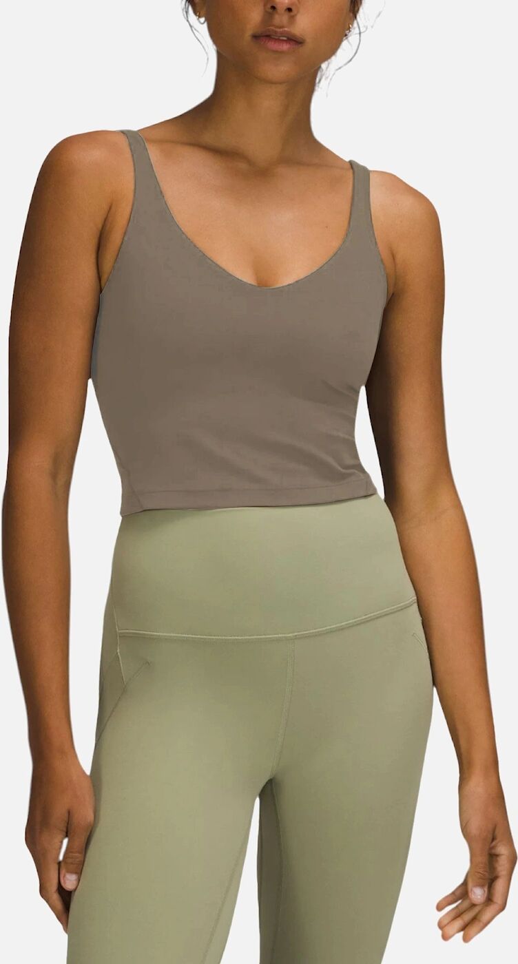 Women's lululemon Align Tank Top Womens Sports Bra Lightweight Gym Running Yoga Bra Top - Green - Size: UK 18