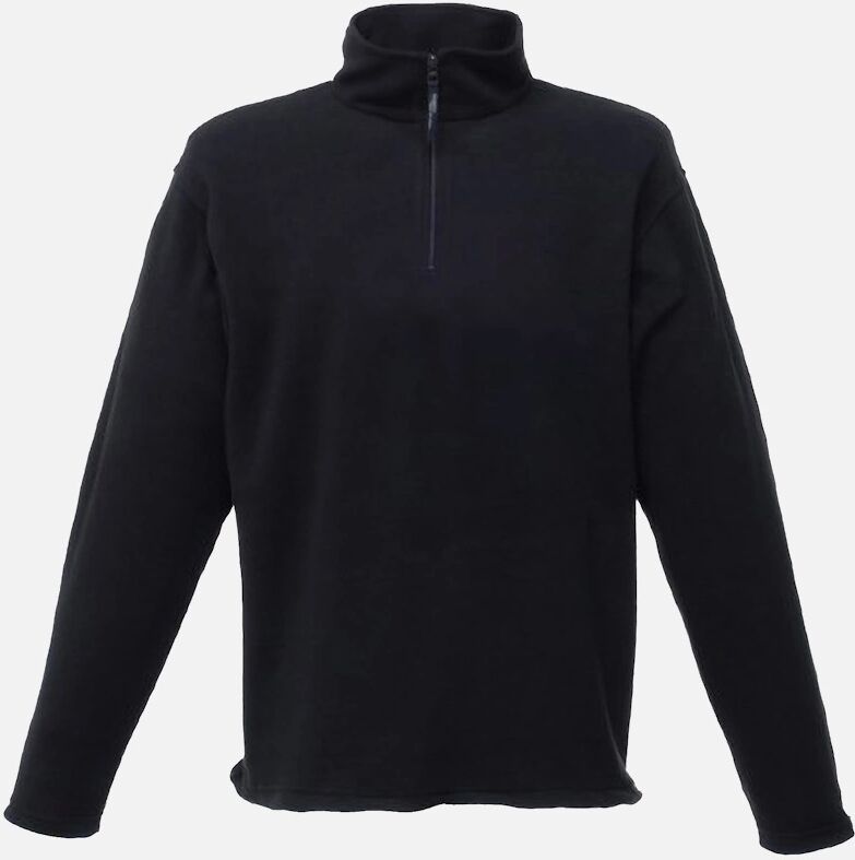 Men's Regatta Mens Micro Zip Neck Fleece Top (170 GSM) - Black - Size: Regular/36