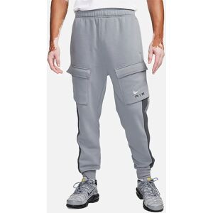 Men's Nike Air FN7693 Mens Joggers Flap Cargo Pockets Drawcord Fleece Jogging Bottoms - Grey - Size: 35/34/32