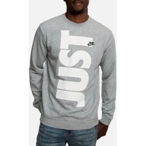 Men's Nike Mens Sweatshirts SPORTSWEAR JUST DO IT LONG SLEEVE Jumper - Grey - Size: M
