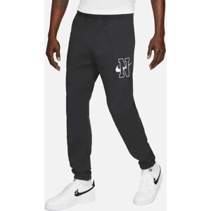Men's NIKE Mens Jogger Sportswear Club Men Fleece Full Pants Side Pockets Trousers - Black - Size: 33/32/32