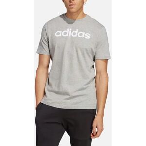 Men's Adidas Essentials Mens T Shirts Crew Neck Single Jersey Linear Embroidered Logo - Grey - Size: 34 Men's Adidas Essentials Mens T Shirts Crew Neck Single Jersey Linear Embroidered Logo - Grey - Size: 34
