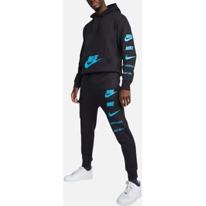 Men's Nike FJ0552 Mens Fleece Tracksuits Set Pullover Black Hoodie Cargo Joggers - Size: L Men's Nike FJ0552 Mens Fleece Tracksuits Set Pullover Black Hoodie Cargo Joggers - Size: L