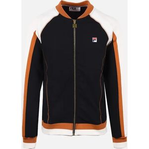 Men's Fila Vintage Eliot Track Top Black/Gardenia/Pumpkin - Size: 42 Men's Fila Vintage Eliot Track Top Black/Gardenia/Pumpkin - Size: 42
