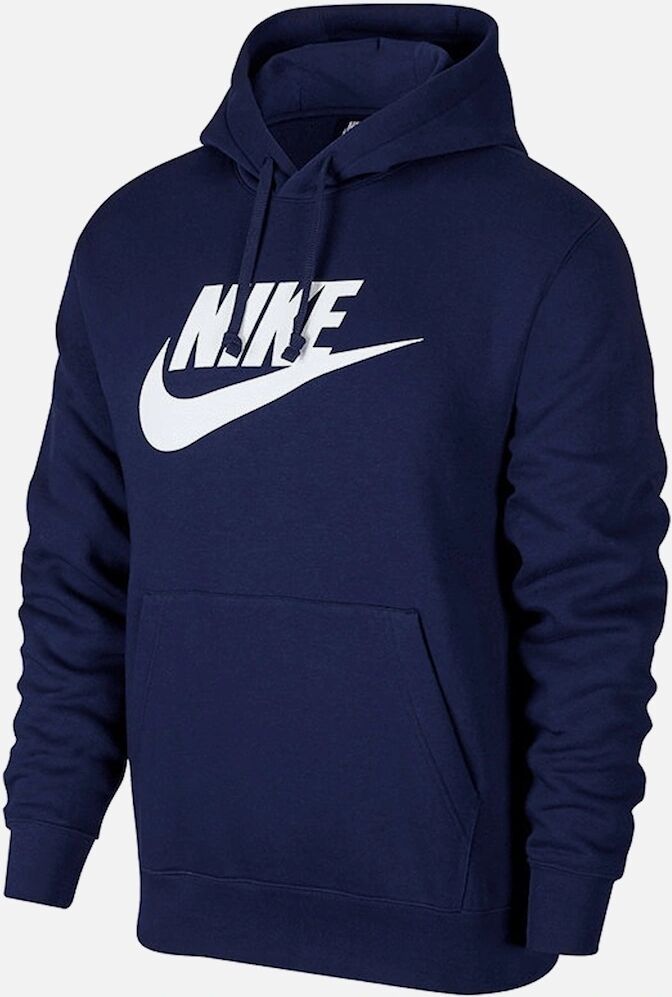 Men's Nike Mens Fleece Hoodie Pullover Sportswear Club Graphic - Navy - Size: 40