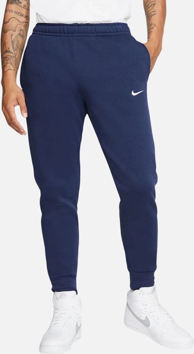 Men's NIKE Club Mens Jogger 826431 Fleece Sportswear Trouser Casual Bottom Navy - Size: 33/32/32
