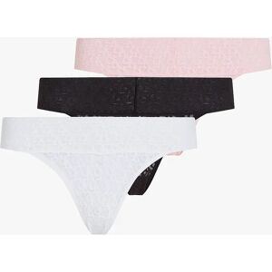 Women's Calvin Klein ICON LOGO LACE 3 Pack Womens Bikini Briefs Multicoloured - Size: MEDIUM