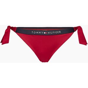 Tommy Hilfiger Women's Cheeky Side Tie Logo Bikini, Tango Red - Size: M Tommy Hilfiger Women's Cheeky Side Tie Logo Bikini, Tango Red - Size: M