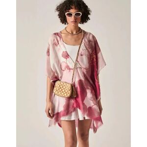 James Lakeland Women's Red Watercolour Floral Kaftan James Lakeland Women's Red Watercolour Floral Kaftan