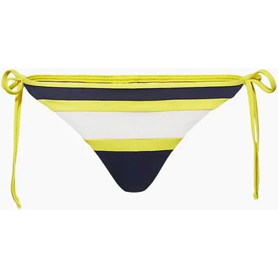 Tommy Hilfiger Women's Cheeky String Side Tie Swim Bikini, Navy Blazer - Yellow - Size: XL Tommy Hilfiger Women's Cheeky String Side Tie Swim Bikini, Navy Blazer - Yellow - Size: XL