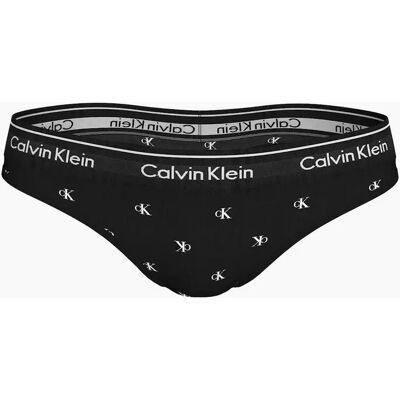 Calvin Klein Women's Women Diamond Logo Print Thong, Black - Size: S Calvin Klein Women's Women Diamond Logo Print Thong, Black - Size: S