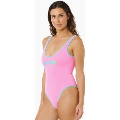 Ripcurl Women's Rip Curl Womens Surf Puff 1 Piece Swimsuit - Pink - Size: XL Ripcurl Women's Rip Curl Womens Surf Puff 1 Piece Swimsuit - Pink - Size: XL
