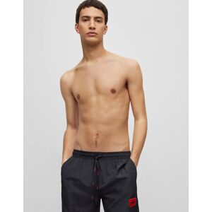 Hugo Boss Men's HUGO Dominica Mens Quick-Drying Swim Shorts In Recycled Material With Logo NOS - Black - Size: 35/34/32