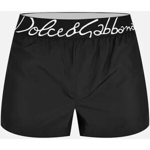 Men's Dolce & Gabbana Script Logo Swim Shorts in Black - Size: S 3