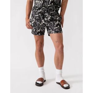 Hugo Boss Men's BOSS Orange Piranha Mens Tropical Print Quick-Drying Swim Shorts - Open Grey 062 - Black - Size: 35/34/32 Hugo Boss Men's BOSS Orange Piranha Mens Tropical Print Quick-Drying Swim Shorts - Open Grey 062 - Black - Size: 35/34/32