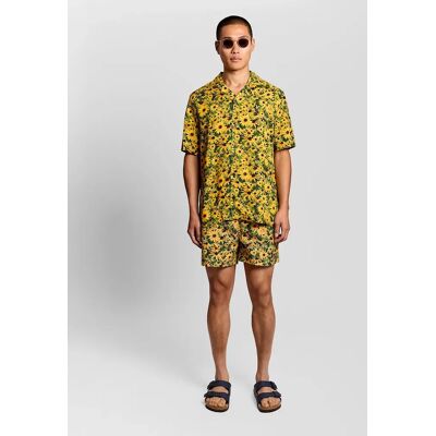Lyle And Scott Men's Floral Swim Shorts - Yellow - Size: 33/32/32 Lyle And Scott Men's Floral Swim Shorts - Yellow - Size: 33/32/32