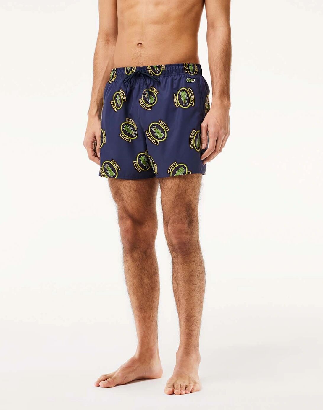 Lacoste Men's Short Printed Swim Trunks - Multi - Size: 32/30/31