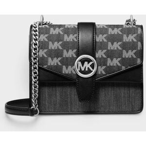 Michael Kors Women's Greenwich Small Logo Jacquard Denim Crossbody Bag Black Noir - Size: O/S Michael Kors Women's Greenwich Small Logo Jacquard Denim Crossbody Bag Black Noir - Size: O/S