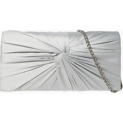 Women's Dorothy Perkins Beauty Satin Twisted Clutch Bag - Silver - Size: ONE size Women's Dorothy Perkins Beauty Satin Twisted Clutch Bag - Silver - Size: ONE size