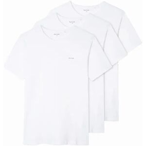 Paul Smith 3-Pack Logo Organic Cotton T-Shirts, White - Size: MEDIUM Paul Smith 3-Pack Logo Organic Cotton T-Shirts, White - Size: MEDIUM