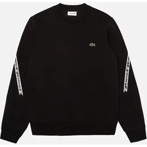 Lacoste Tape Sleeve Crew Sweat SH9884 - Black - Size: X-LARGE Lacoste Tape Sleeve Crew Sweat SH9884 - Black - Size: X-LARGE