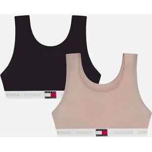 Tommy Hilfiger Girl's Girls 2 Pack Organic Cotton Bralette, Desert Sky / Balanced Beige - Black/Tan - Size: 10 years/11 years/12 years Tommy Hilfiger Girl's Girls 2 Pack Organic Cotton Bralette, Desert Sky / Balanced Beige - Black/Tan - Size: 10 years/11 years/12 years