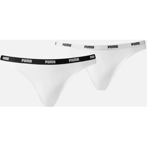 Puma Women's 2-Pack Classic Logo Low-Rise Bikini Briefs, White - Size: 16 Puma Women's 2-Pack Classic Logo Low-Rise Bikini Briefs, White - Size: 16