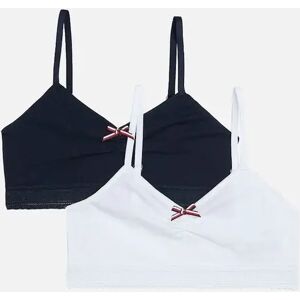 Tommy Hilfiger Girl's Girls 2 Pack Tommy Bralette, White / Desert Sky - Size: 10 years/11 years/12 years Tommy Hilfiger Girl's Girls 2 Pack Tommy Bralette, White / Desert Sky - Size: 10 years/11 years/12 years