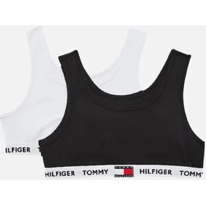 Tommy Hilfiger Girl's 2-Pack Girls Flag Logo Bralette Set, Black/White - Size: 10 years/11 years/12 years Tommy Hilfiger Girl's 2-Pack Girls Flag Logo Bralette Set, Black/White - Size: 10 years/11 years/12 years