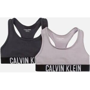 Calvin Klein Girl's Girls 2-Pack Intense Power Bralettes, Ash/Grey w/ silver - Black - Size: 12 years/13 years/14 years Calvin Klein Girl's Girls 2-Pack Intense Power Bralettes, Ash/Grey w/ silver - Black - Size: 12 years/13 years/14 years